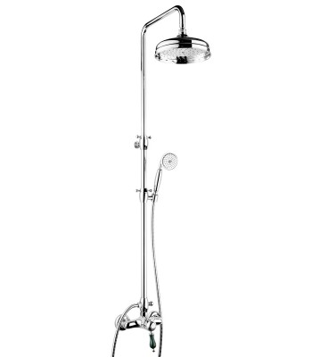 Single-lever external shower mixer with coloumn and shower head ø 200 and shower kit
